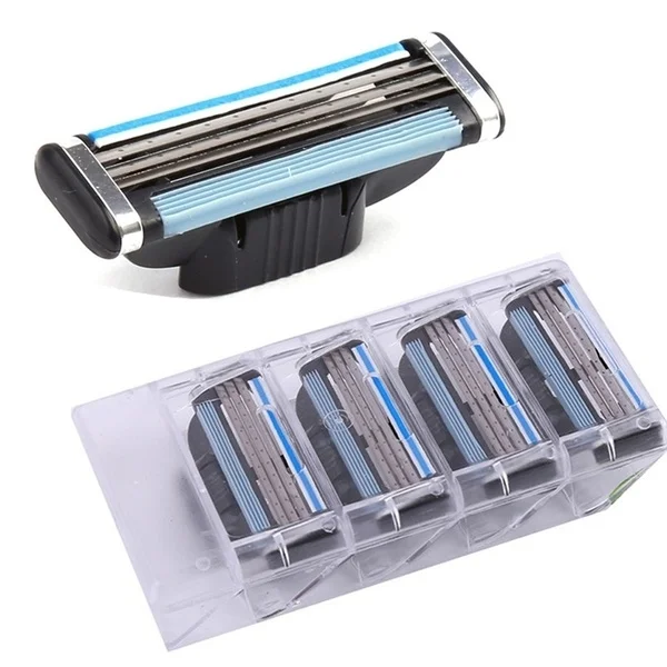 

8pcs / Set 3 Layers Razor Blade Men Face Razor Blades Replacement Blades Male Manual Razor Blades for Gillettee Mach 3