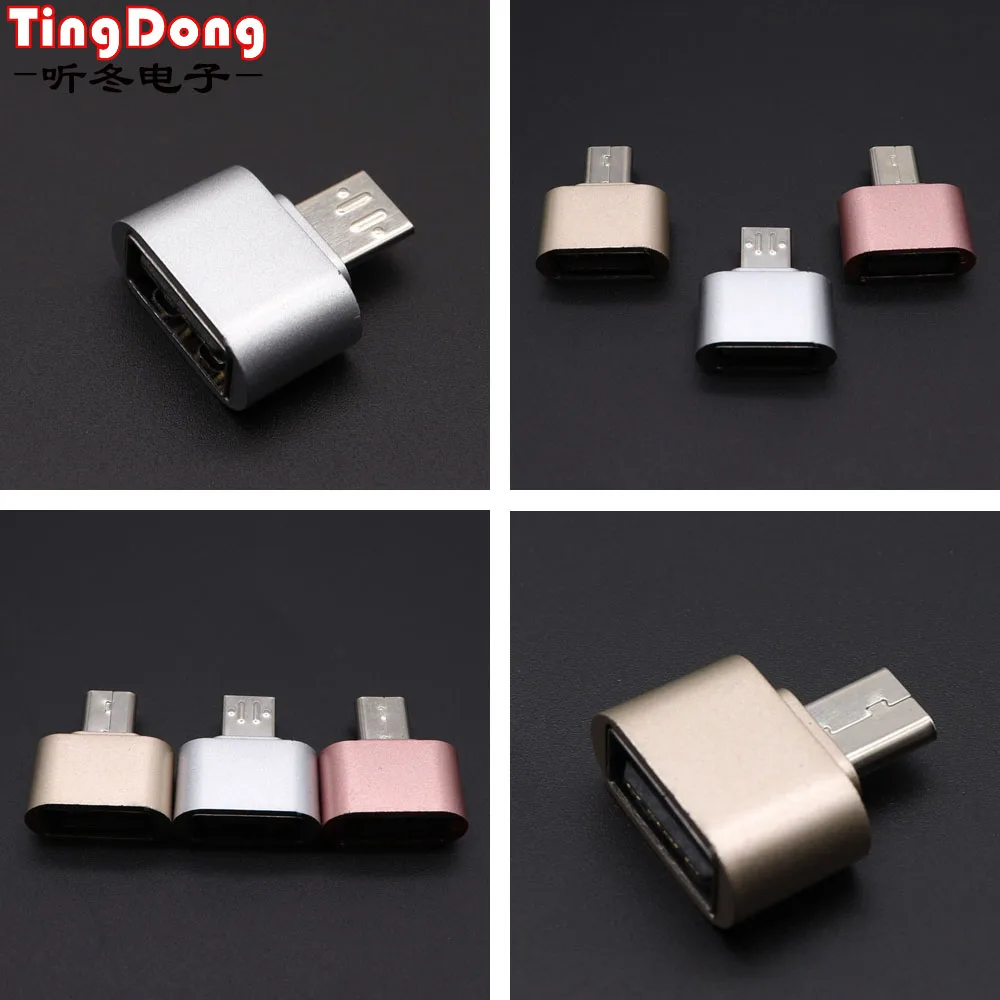

TingDong OTG Adapter Micro USB OTG 2.0 Converter for Android Phone For Samsung Cable Card Reader OTG Cable Reader