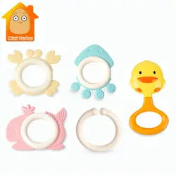 Милые игрушки для малышей, новорожденных Прорезыватель колокольчики детские игрушки 0-12 месяцев прорезывания зубов развития младенец Рано