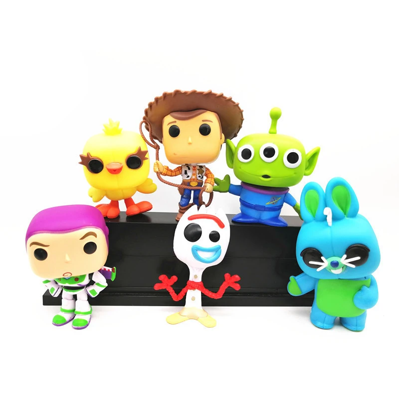 

6Pcs/Set Toy Story 4 Cartoon Toy Woody Buzz Lightyear Jessie Rex PVC Action Toy Figures Model Doll Toys Children Birthday Gifts