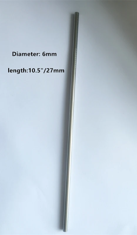 WOWSHINE,, FDA LFGB, высокое качество, 50 шт./лот, 6x267 мм, прямые, 18/8, не ржавеют, нержавеющая сталь, соломинки для питья