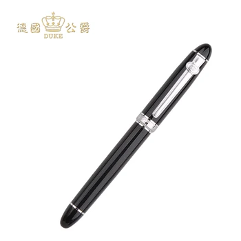 

Free Shipping Black Silver Clip Duke 96A-3 Iraurita Pen Premium 0.5mm Nib Fountain Pen Business Gift Pens and School Supplies
