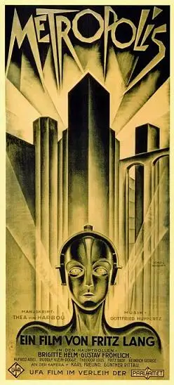 1927: фильм Метрополис в старину классический винтажный плакат декоративный DIY