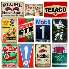 Vote Mobil Триумф кастрол GTX моторное масло винтажные металлические знаки оловянный плакат Декор для паба бара гаража наклейки на стену художественная табличка