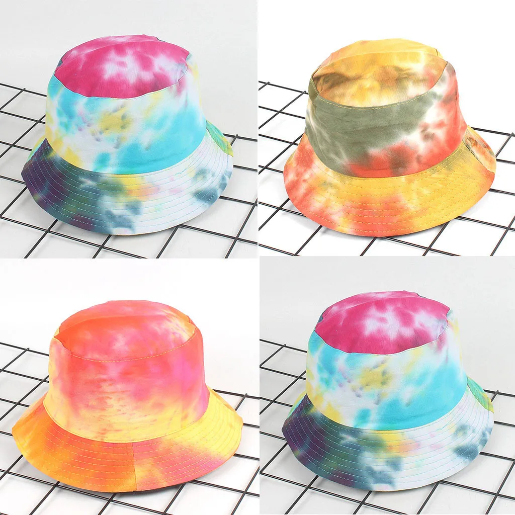 

Cotton Adults Bucket Hat Cap Fishing Fisherman Beach Festival Sun Tie Dye Hip Hop Gorros Fishing Fisherman Hat #