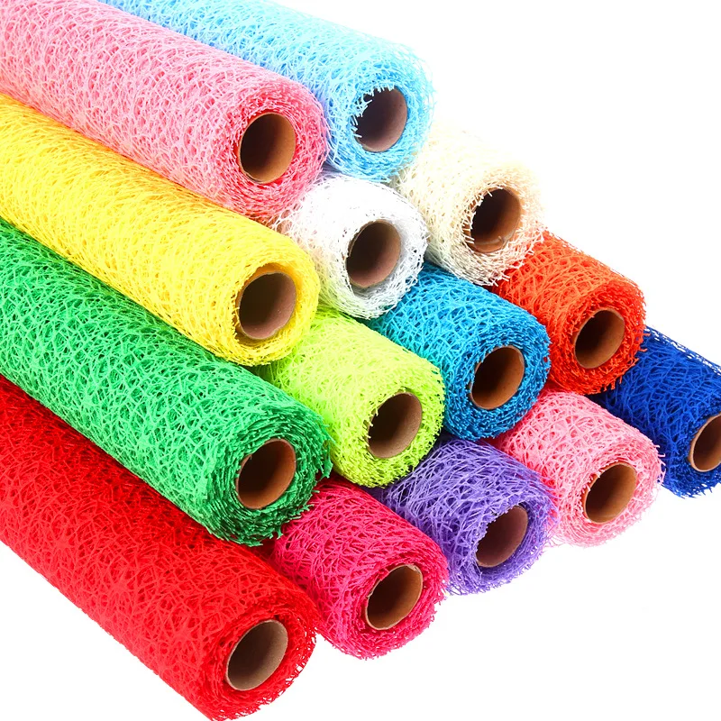 4.5M Color Organza Bouquet Wrapping Gauze Mesh DIY Craft Supplie Children Hand Scrapbook Tools Wedding Party Decor Hangings