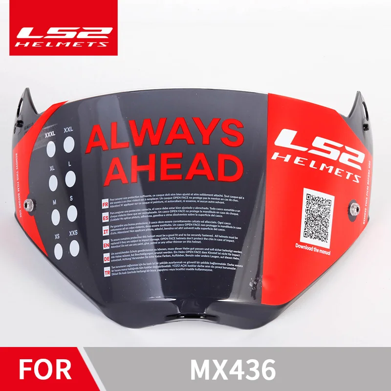 LS2 MX436 шлем для мотокросса козырек подходит для модели LS2 MX436 шлем Объектив Стекло темный дым прозрачный заменить лицевой экран - Цвет: MX436 dark smoke