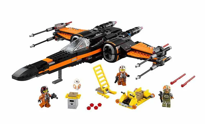 新しい748ピーススーパーヒーロースターウォーズ最初の注文poe x,ウイングスターファイタービルディングブロックBB,8 minifigures互換でlegoed