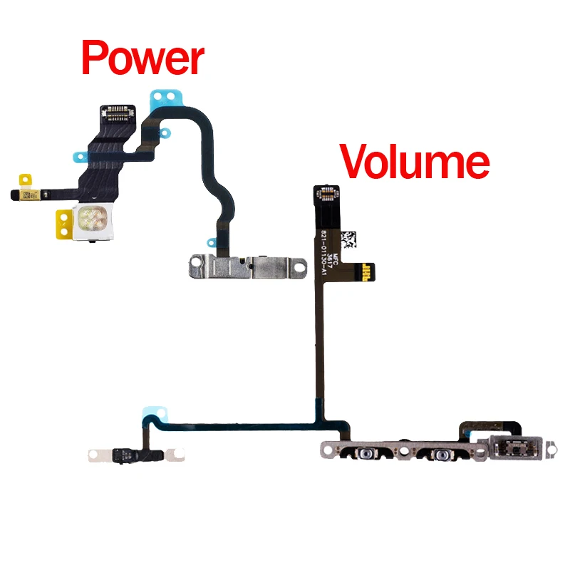 

1pcs NEW Power Flex Cable For iPhone X XR XS Max On Off Switch Volume Control With Metal Bracket Assembly