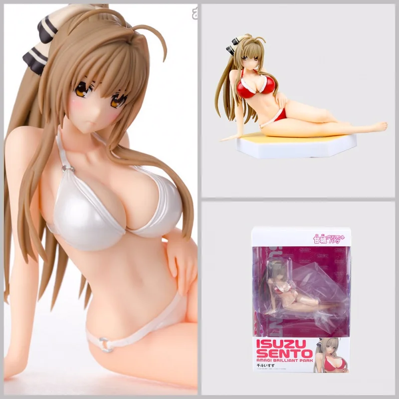 Amagi Brilliant Park Sento Isuzu Sexy Girl Action Figure PVC Toys Collection Doll Anime Beach Queens Cartoon Model for Chrismas