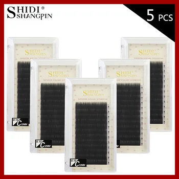 

SHIDISHANGPIN 5Cases Set Eyelash Extension Individual Eyelashes B C D Curl 8~13mm Natural Eyelashes Makeup Maquiagem Cilios
