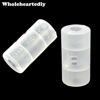 

New Arrival 4PCS AA to C Battery Adaptor Holder Case Converter Switcher LR06 AA to C LR14 Size Battery Storage Box DropShipping