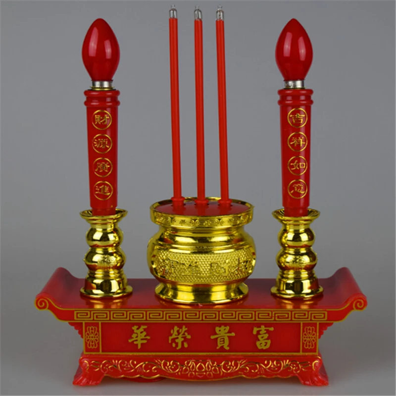 BUIDI LED Bougie Lampe Bougie /électrique Bouddhiste Avalokitesvara Bouddha richesses Bougie /électrique C.