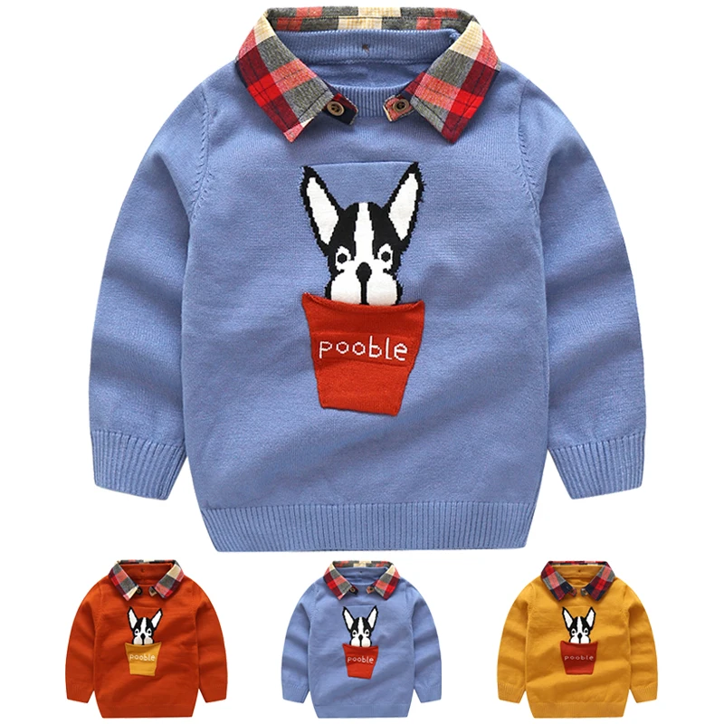 

baby boy sweater child clothes autumn knitted tops fall boys sweaters 2018 winter fake designer kids knit pullover for children