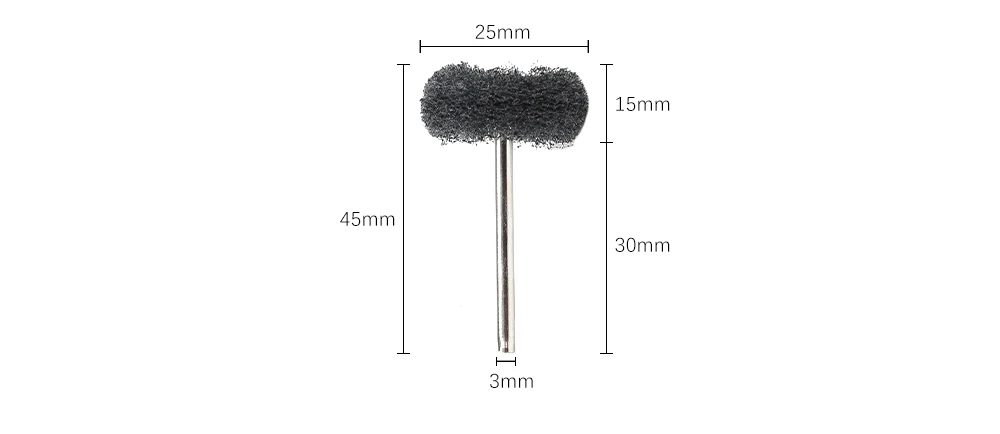 40pcs Mini Grinding Brush Nylon Fiber Polishing Wheel