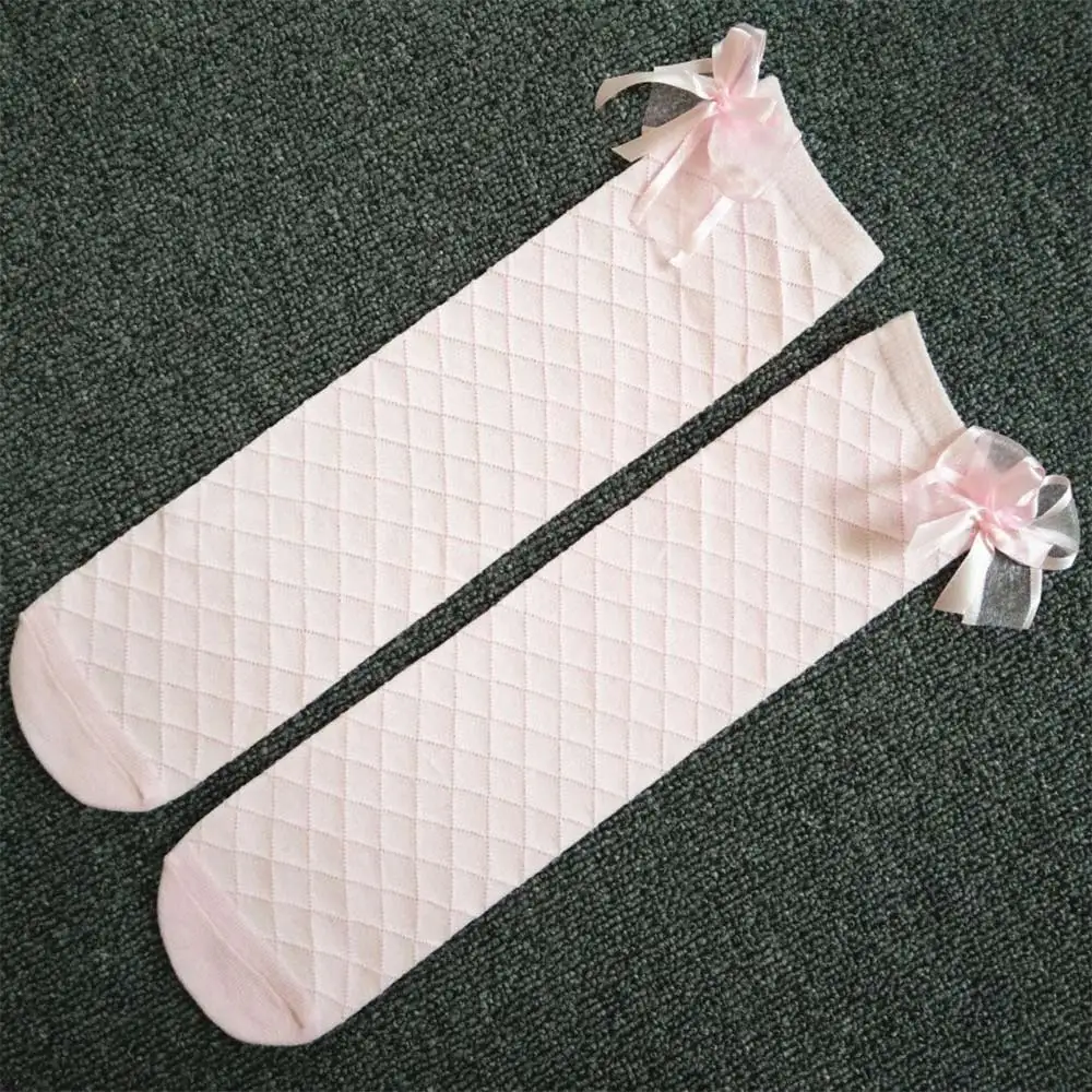 Хлопковые носки средней длины для девочек тертый маленький гимнастический купальник для девочек, высокие носки недорогие однотонные носки для маленьких детей детские колготки - Цвет: WZ3448C