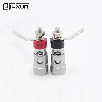 

EClyxun 10pcs Audio Terminal Banana Socket with Spring Self-Locking Red Black for Power Amplifier Speaker