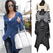 Кардиган, Модный женский свитер, длинный рукав, вязанная куртка, повседневная куртка, свитер, ассиметричный, весна и осень, кардиганы 9655