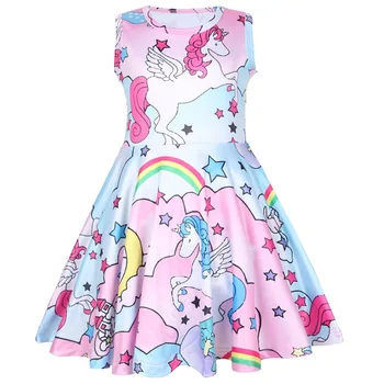 

2019 New Cute Star Unicorn Dress for Girls