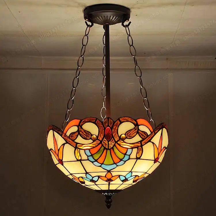 

30cmfashion antique pendant light tiffany balcony child real lamps colored glaze lighting european style retro corridor entrance