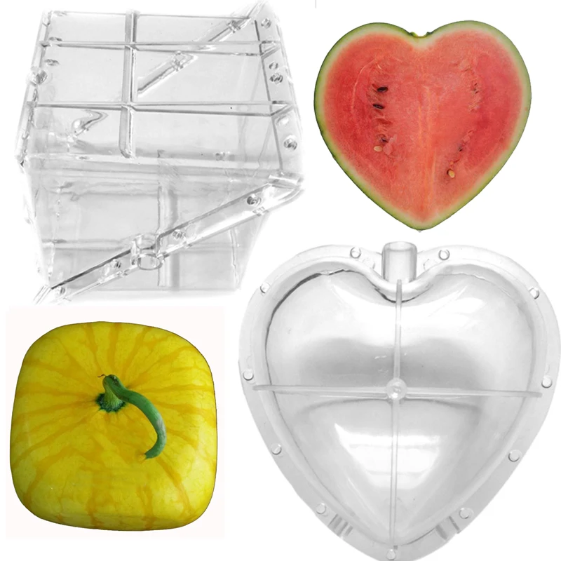 

25%,Cucumber Watermelon Fruits Growth growingForming Mold Square Shape Heart-Shaped Plastic Transparent For Garden Bonsai
