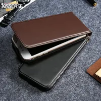 Новый Ретро Реальный кожаный чехол для iPhone 5s 6S 4 4S Роскошные вертикального магнитного раскладушка случаи Аксессуары Крышка верхнего качества стекло на айфон 5s чехол на айфон 4 4S 6 6S 7 6 плюс 6S плюс 7 плюс - изображение