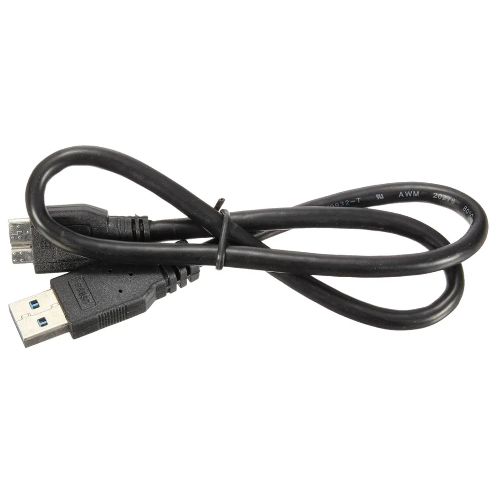 USB 3,0 Мужской кабель для передачи данных Micro-B Мужской для внешнего жесткого диска HDD кабель черный