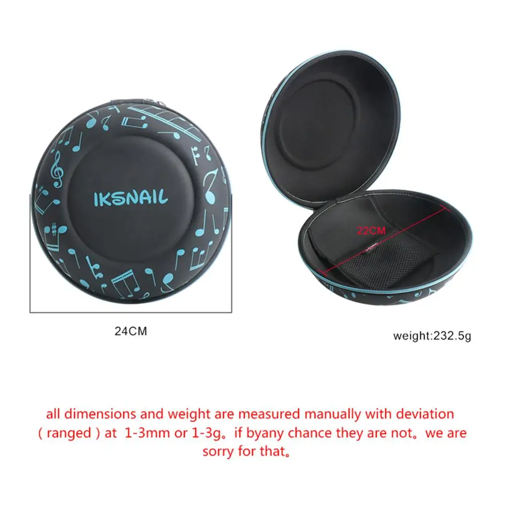 IKSNAIL Portable EVA Fiber Zipper Headphone Case Hard Storage Carrying Bag Travel Earbuds Storage Box For Universal Headphone