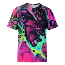 Футболка унисекс с объемным рисунком сердца, крутые летние мужские топы в стиле 90, новая модная хипстерская уличная одежда, повседневная футболка с космическим принтом