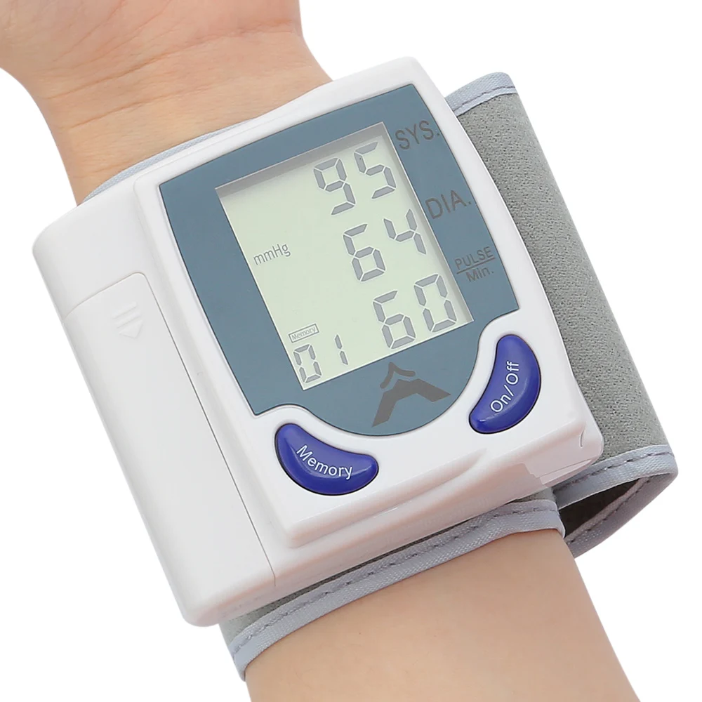 

Health Care Automatic Digital LCD Wrist Blood Pressure Monitor Measuring Portable Tonometer Meter For Blood Pressure DIA SYS