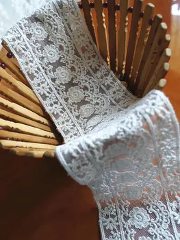 

embroidered Lace Trim with retro flowersWSCX073H 10yards