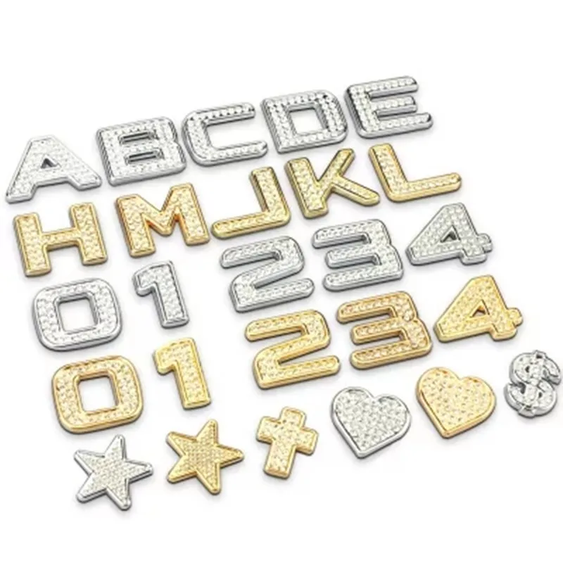 

Car Sticker 3D Crystal Letters Numbers DIY Auto Shinning Tail Decoration Rhinestone Characters Metal Car Body Sticker Immitated