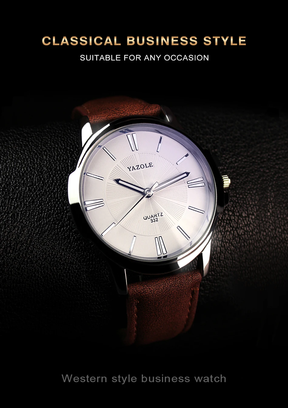 YAZOLE мужские часы деловые водонепроницаемые Топ брендовые Роскошные Кварцевые часы 30 м Водонепроницаемые Мужские часы Relogio Masculino