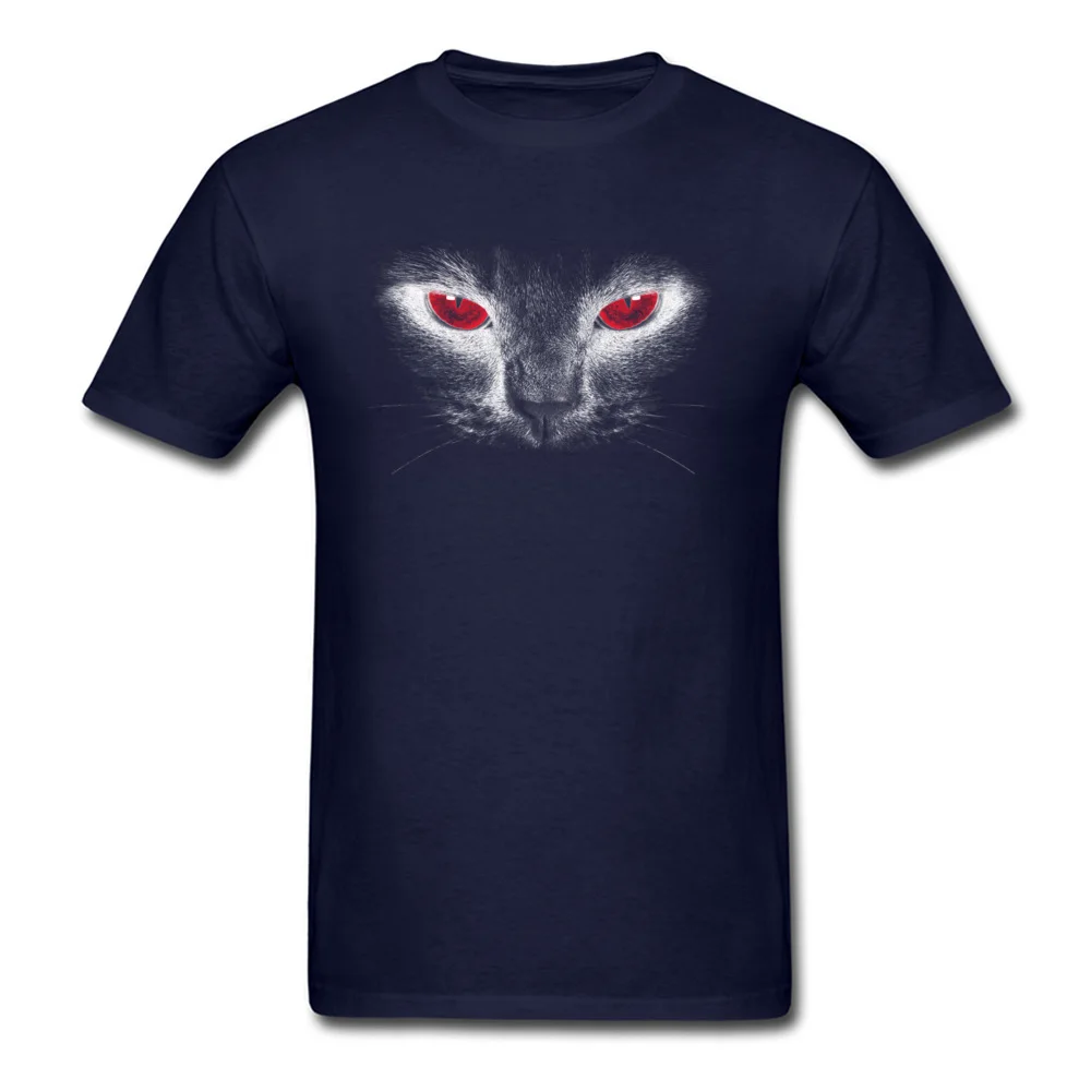 Red Eyes Hip Hop Short Sleeve Comics T-Shirt Pure Cotton Round Collar Men's Tops Tees Print Sweatshirts Thanksgiving Day Red Eyes navy