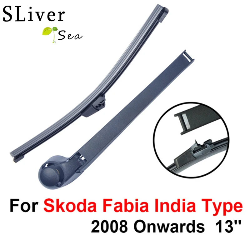 

QEEPEI Rear Wiper Blade and Arm For Skoda Fabia India Type 2008-2016 13'' 5 door Hatchback High Quality Iso9000 Natural Rubber