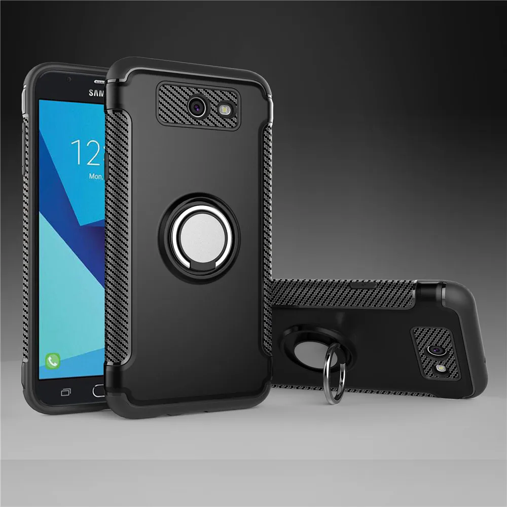 Чехол для samsung Galaxy J7 2017 версия США J720 металлический кольцевой держатель мягкий