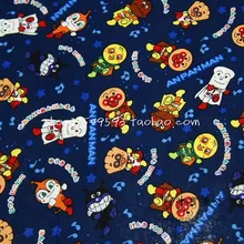 140x50cm1pc Anpanman ткань хлопок Telas лоскутное Anpanman напечатанная ткань материал для шитья Diy одежда для малышей стеганая