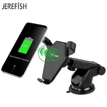 

Wireless Charger Windshield Car Phone Mount Charging Pad Holder Transmitter for iPhone 8 8Plus X Samsung Dashboard Car Charger