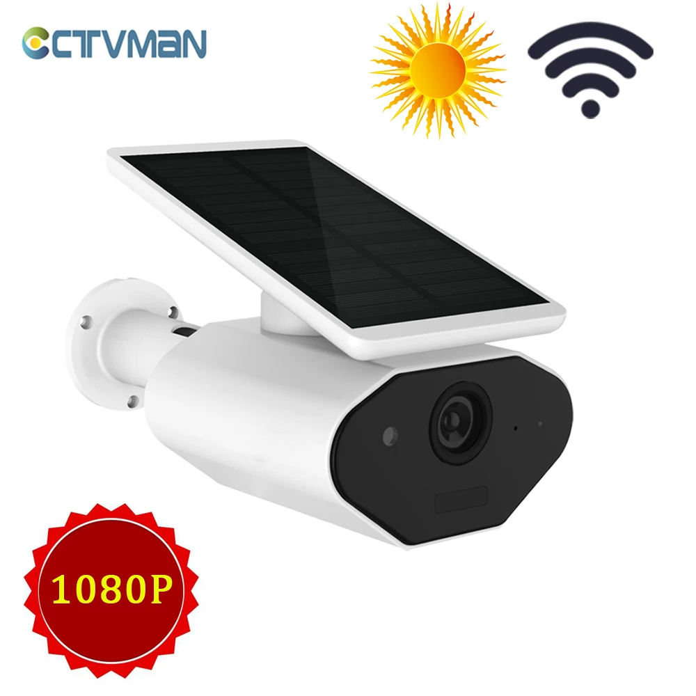 CTVMAN 960P Solar Wireless Camera Outdoor Rechargeable Battery CCTV Security IP Camera WIFI Two Way Audio PIR Sensor Alarm Push