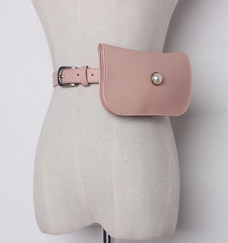 Engyee дизайнер розовый пояс Сумка 2018 жемчуг сумки для Для женщин поясная роскошные новые кожаные Деньги поясная сумка дамская мода Фанни
