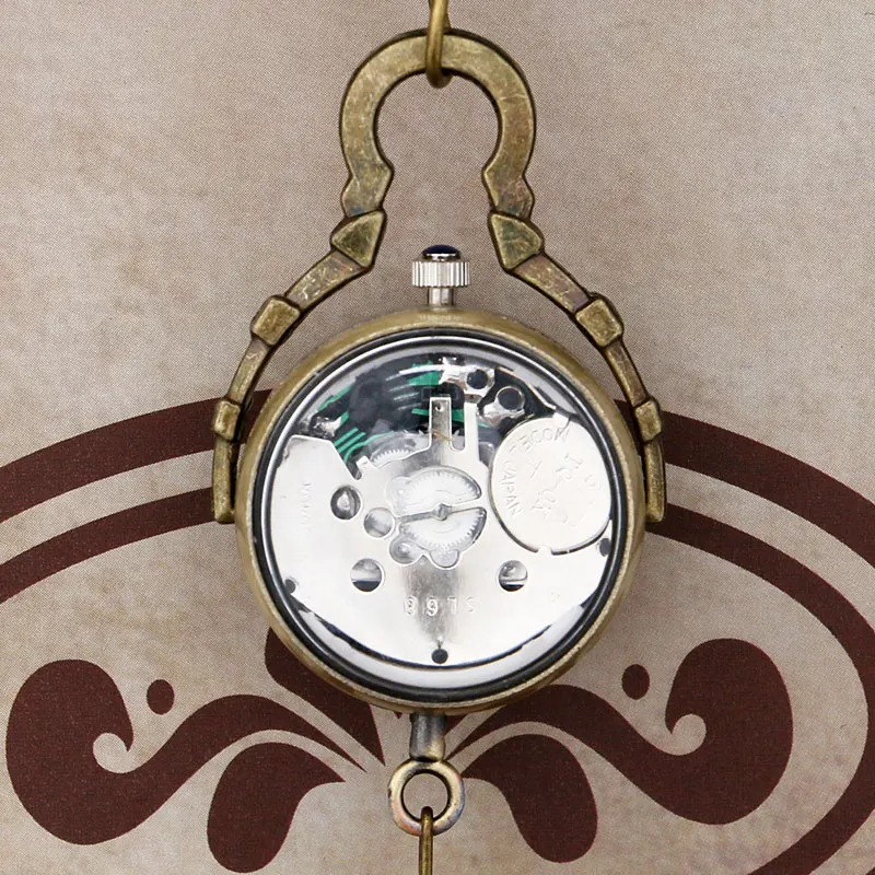 2016 Retro Vintage Fish Eye Black Dial Glass Ball Pendant Pocket Watch Women Gril Gift 4