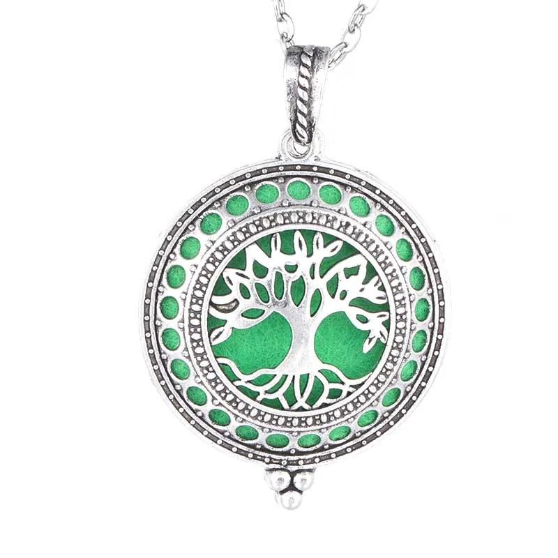 

Aroma diffuser necklace open antique retro lock life tree pendant perfume essential oil aromatherapy small box necklace SC493