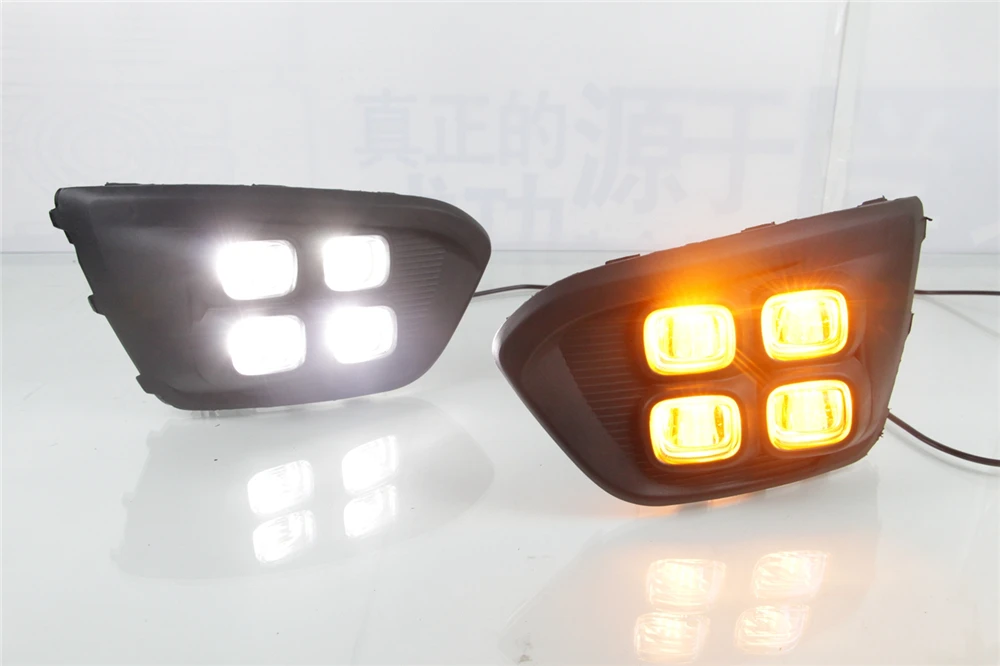 CSCSNL 1 пара супер яркий светодиодный фонарь для России KIA RIO X-Line Автомобильные дневные ходовые огни DRL с указателем поворота