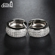 Новостильные серьги Effie Queen, покрытые фианитами с алмазным блеском, роскошный подарок на день рождения любимой, женские серьги DE100
