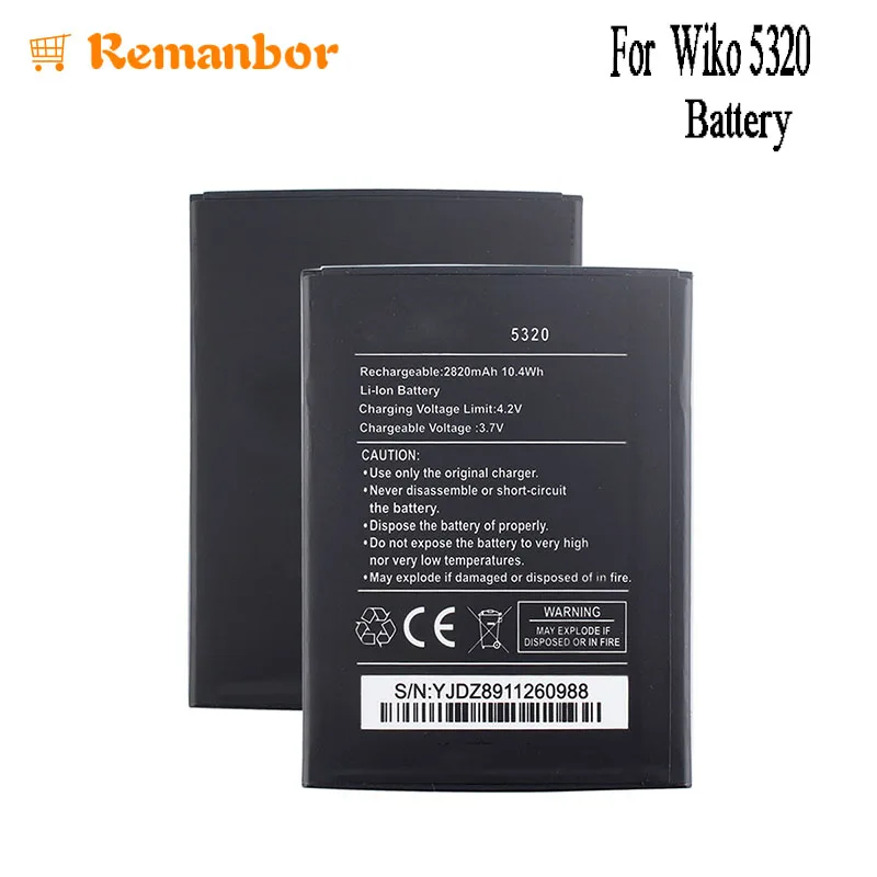 Remanbor для Wiko 5320 Батарея 2820 мАч высокое Ёмкость мобильный смартфон замена