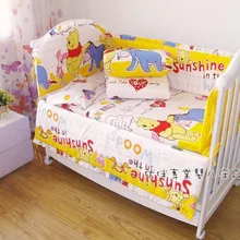 Акция! 7 шт. хлопок Детские Стёганое одеяло детская Удобная кроватка детская кроватка Постельное белье бампер для мальчиков и девочек(бампер+ одеяло+ матрац+ подушка