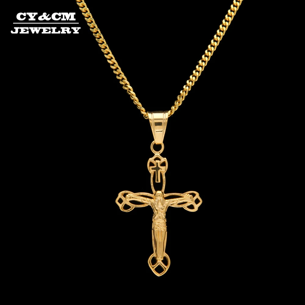 Ожерелье CY & см из нержавеющей стали ожерелье с подвеской в стиле хип хоп золотого