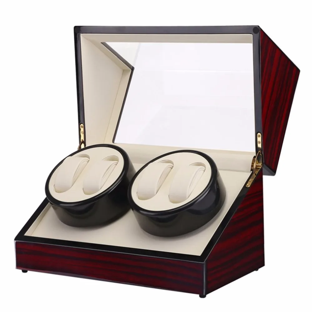 

Automatic Watch Winder Watch Display Storage Organizer Watches Case Auto Silent Watch Winder Transparent Cover Wristwatch Boxes
