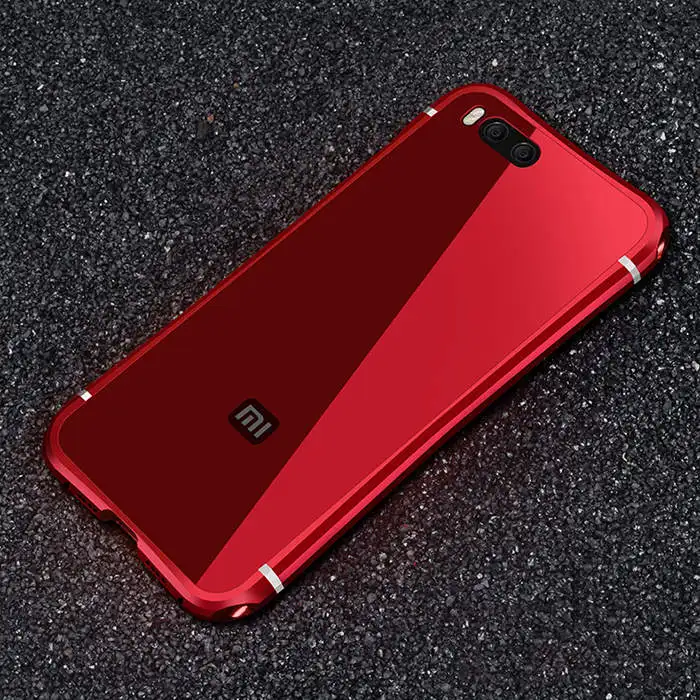 Металлический Чехол Leanonus для Xiaomi mi 6 mi 6, алюминиевая металлическая рамка+ гибридный защитный чехол из поликарбоната для Xiao mi 6, защитный чехол для телефона - Цвет: Red