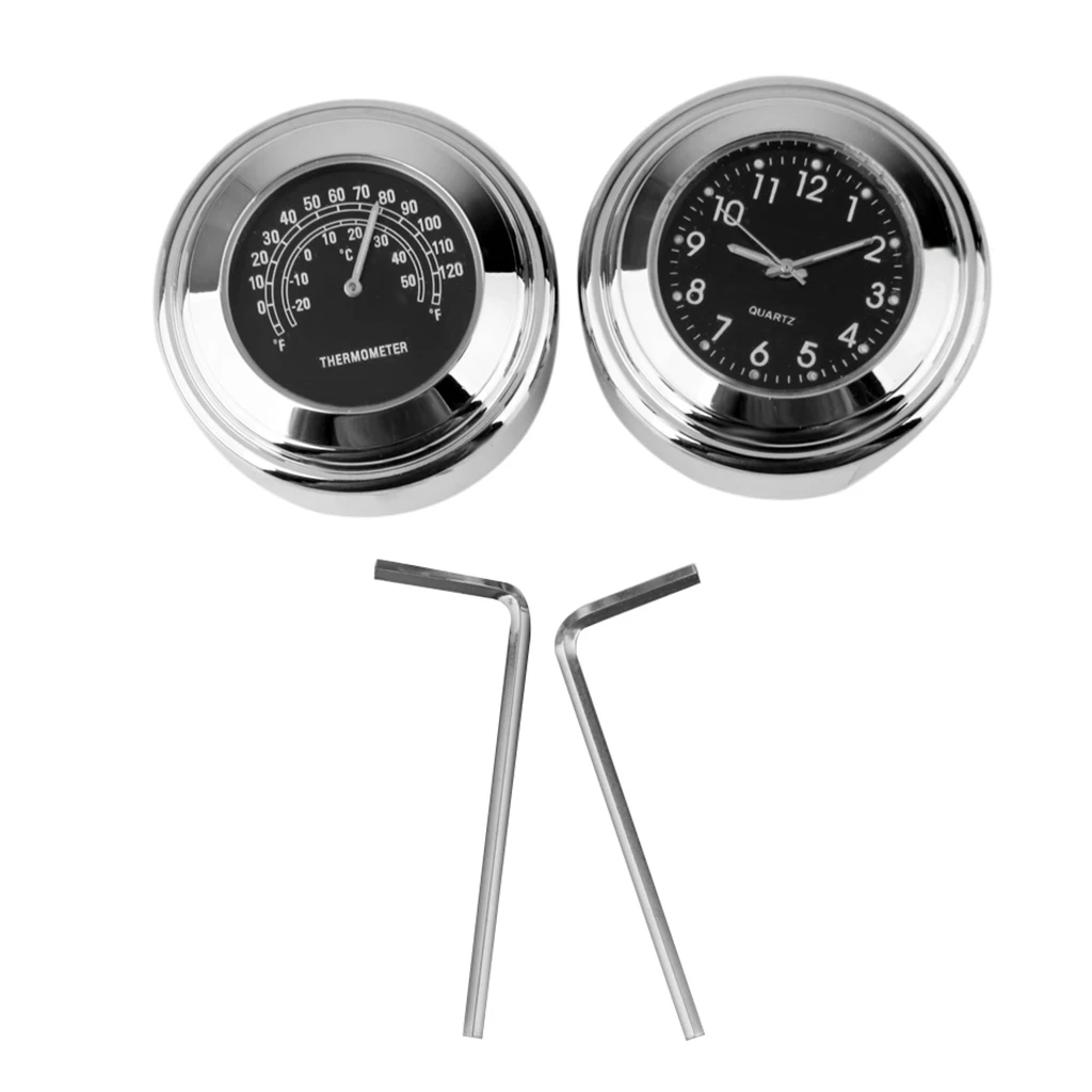 7/8'-1' Handlebar Clock Temp Thermometer For   Yamaha A1 100% Waterproof Shock resistant Glow in dark